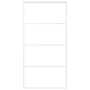 vidaXL Schiebet&uuml;r ESG Glas und Aluminium mattiert 102,5x205 cm Wei&szlig;