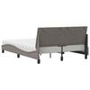 vidaXL Bett mit Matratze "Hanko" Taupe 120x200 cm Stoff