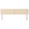 vidaXL Kopfteile Creme 200x5x78/88 cm Stoff