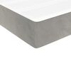 vidaXL Boxspringbett mit Matratze Hellgrau 140x190 cm Samt