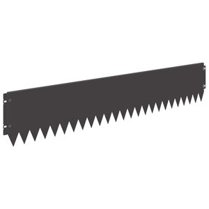 vidaXL Raseneinfassung 10 pcs 103 x 20 cm Stahl Schwarz