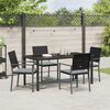 vidaXL Garten Essgruppe 5 pcs Schwarz und Hellgrau PE-Rattan