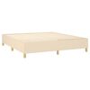 vidaXL Boxspringbett mit Matratze & LED Creme 180x200 cm Stoff