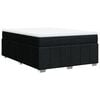 vidaXL Boxspringbett mit Matratze Schwarz 140x200 cm Stoff