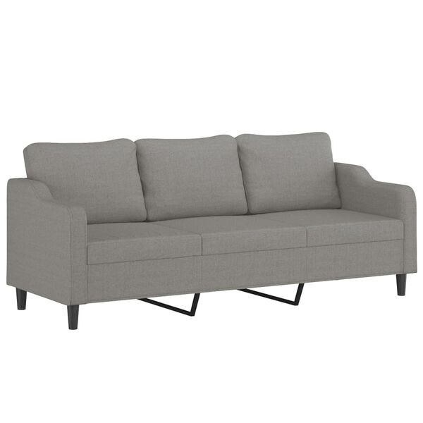vidaXL 3-Sitzer-Sofa Dunkelgrau 210 cm Stoff