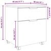 vidaXL Mobiler Aktenschrank mit Rollen Grau Sonoma 45x38x54 cm