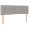 vidaXL Boxspringbett mit Matratze Hellgrau 140x200 cm Stoff