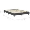 vidaXL Boxspringbett Dunkelgrau Stoff 160x200 cm