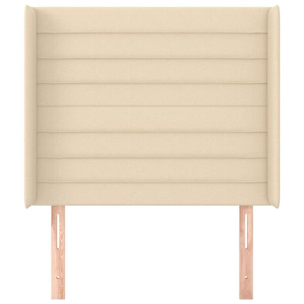 vidaXL Kopfteil mit Ohren Creme 103x16x118/128 cm Stoff