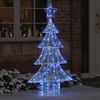 vidaXL Weihnachtsbaum mit 160 LEDs Blau 150 cm Acryl