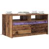 vidaXL Couchtisch mit Schubladen Altholz 90 x 50 x 45 cm Holzwerkstoff