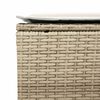 vidaXL 6-tlg. Garten-Sofagarnitur mit Kissen Beige Poly Rattan