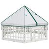 vidaXL 6-Panel-Hundespielplatz 177,5 x 154,5 x 112 cm Kunststoff Wei&szlig;
