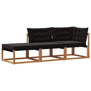vidaXL 3 stk. Ecksofa-Einheiten f&uuml;r drau&szlig;en Massivholz Akazie Natur