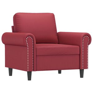 vidaXL Sessel Weinrot 60 cm Kunstleder