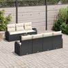 vidaXL Gartensofa-set Schwarz 55 x 55 x 37 cm Poly-Rattan