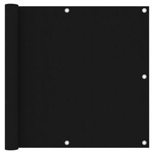 vidaXL Balkon-Sichtschutz Schwarz 90x500 cm Oxford-Gewebe