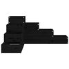 vidaXL Pflanzentreppe 4 Stufen 80,5x79x36 cm Schwarz Massivholz Kiefer