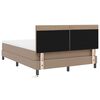 vidaXL Boxspringbett mit Matratze Cappuccino 140 x 190 cm Kunstleder