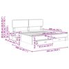 vidaXL Bettrahmen Graues Sonoma 200 x 200 cm Holzwerkstoff