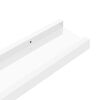 vidaXL Wandregale 2 Stk. Hochglanz-Wei&szlig; 40x9x3 cm