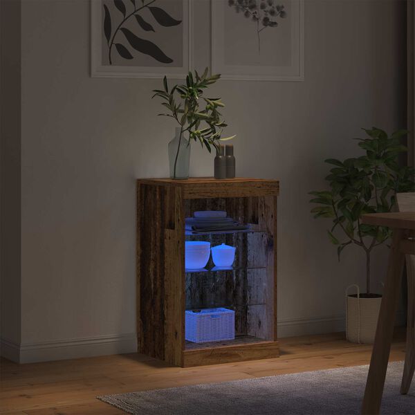 vidaXL LED-Sideboard Altholz 41 x 37 x 67 cm Holzwerkstoff