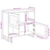 vidaXL Sideboard mit Speicher Braun 80 x 33 x 75 cm Massivholz Mango