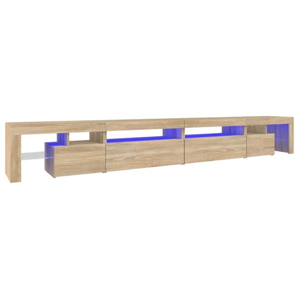 vidaXL TV-Schrank mit LED-Leuchten Sonoma-Eiche 290x36,5x40 cm