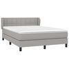 vidaXL Boxspringbett mit Matratze Hellgrau 140x200 cm Stoff