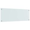 vidaXL K&uuml;chenr&uuml;ckwand Wei&szlig; 110 x 40 cm Geh&auml;rtetes Glas
