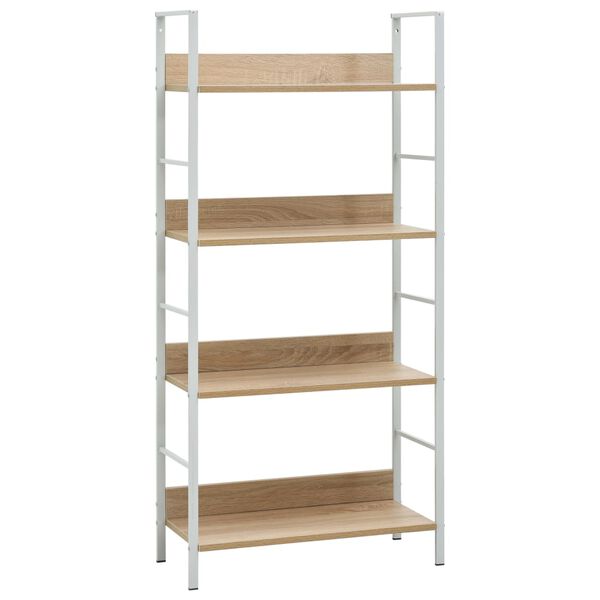 vidaXL Bücherregal 4 Regalböden Eiche 60×27,6×124,5 cm Holzwerkstoff