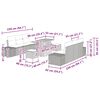 vidaXL Garten-Sofa-Set mit Kissen mit Speicher 9 pcs Schwarz