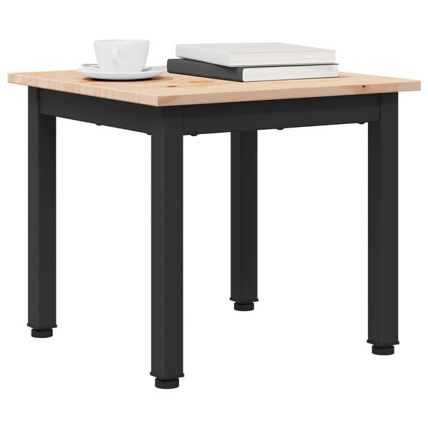 vidaXL Couchtisch Weiß 60 x 50 x 36 cm Massives Kiefernholz