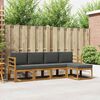 vidaXL Outdoor-Sofagarnitur mit Kissen 5 pcs Natur und Anthrazit