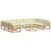 vidaXL Outdoor-Sofagarnitur 10 stk. Wei&szlig; und Creme