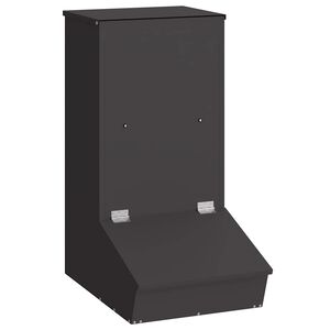 vidaXL Schweinfutterspender Schwarz 55 x 38 x 76 cm 20 kg