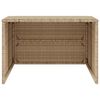 vidaXL M&auml;hroboter-Garage Beige 86x90x52/57 cm Poly Rattan