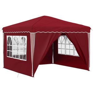 vidaXL Pop-up Partyzelt 288 x 288 x 245 cm Bordeauxrot Oxford-Stoff