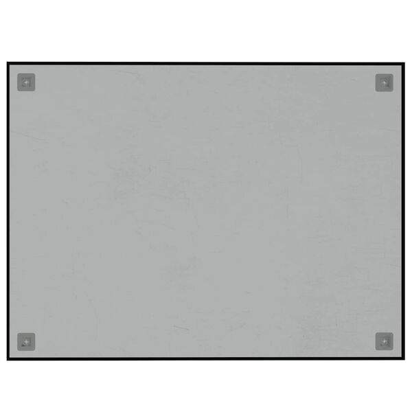 vidaXL Magnettafel Wandmontage Schwarz 80x60 cm Hartglas