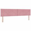 vidaXL Boxspringbett mit Matratze mit Kopfteil Rosa 200 x 200 cm Samt