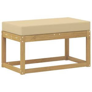 vidaXL Outdoor Hocker Bank Wei&szlig; 80 x 43 x 45 cm Massivholz Akazie