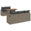 vidaXL Garten-Sofa-Set 6 stk. Grau Poly Rattan