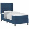 vidaXL Boxspringbett mit Matratze mit Kopfteil Blau 90 x 200 cm Stoff