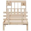 vidaXL Massivholzbett mit Regal ohne Matratze 100x200 cm Kiefer