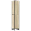 vidaXL Badschrank Eichen-Optik 35x37,5x188,5 cm Holzwerkstoff Metall