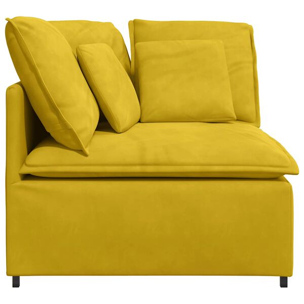 vidaXL Modulares Sofa Eckmodul mit Kissen Gelb 100 cm