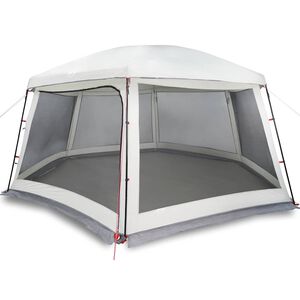 vidaXL Poolzelt mit abnehmbarem &Uuml;berzelt Netzw&auml;nden Grau 618x532cm