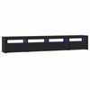 vidaXL TV-Schrank mit LED-Leuchten Schwarz 240x35x40 cm
