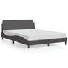 vidaXL Bettgestell "Dover" Grau 140x190 cm Kunstleder