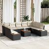 vidaXL Gartensofa-set mit Kissen 5 pcs Schwarz und Creme Polyrattan